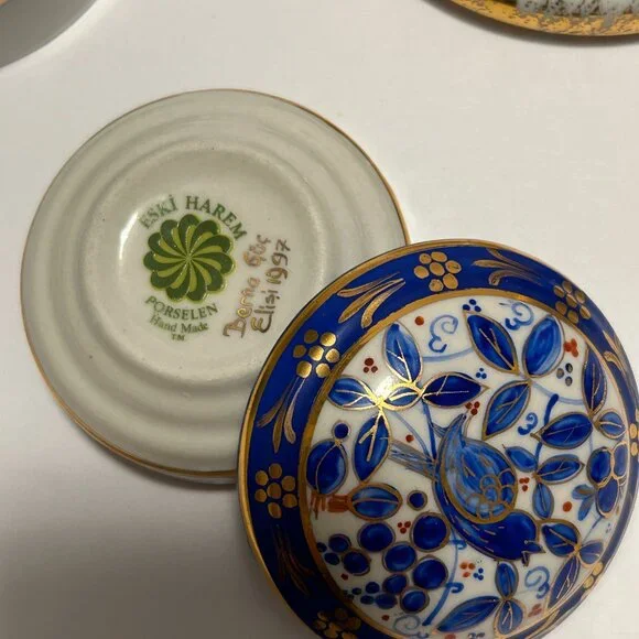 Set of 3 Porcelain Trinket Boxes